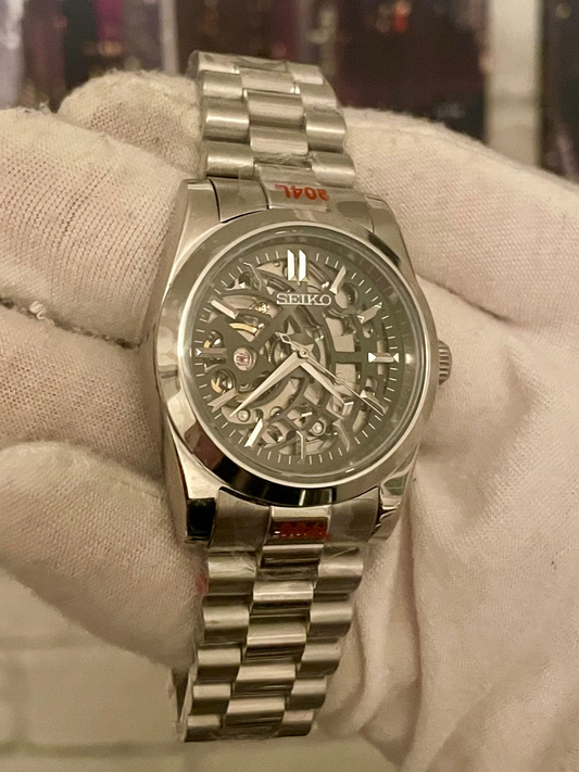 Seiko Skeleton Dark Grey