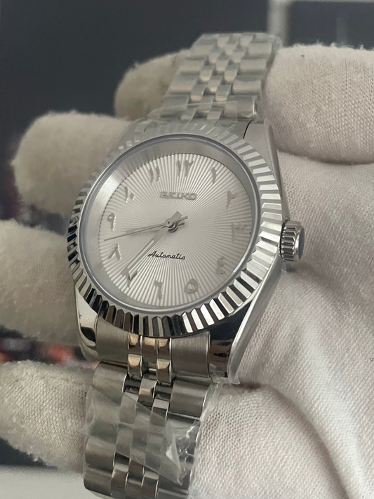 Seiko Datejust Arabic Textured White