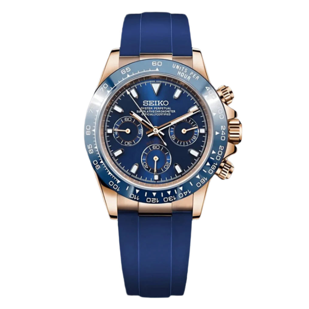 Seiko Daytona Rose Gold & Navy Dial