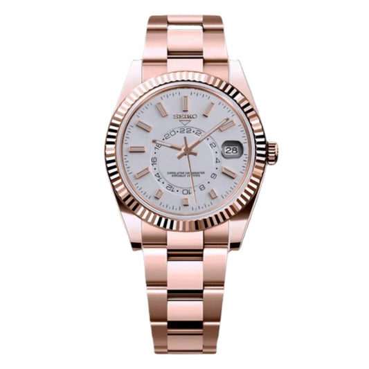 Seiko Sky Dweller Rose & White