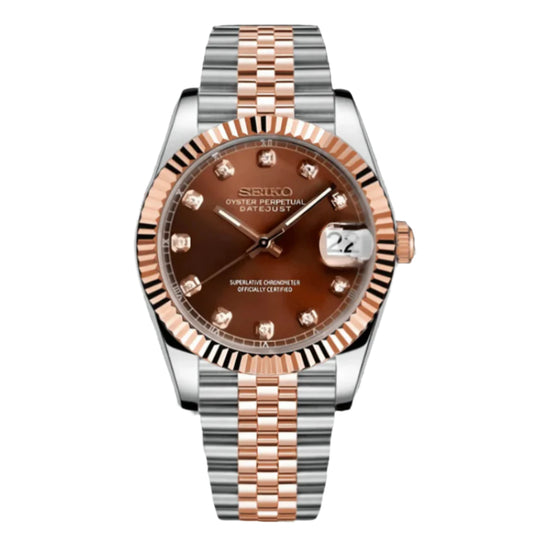 Seiko Datejust Diamond Chocolate Two Tone Dial