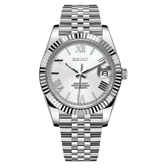 Seiko Datejust Silver Roman Numeral