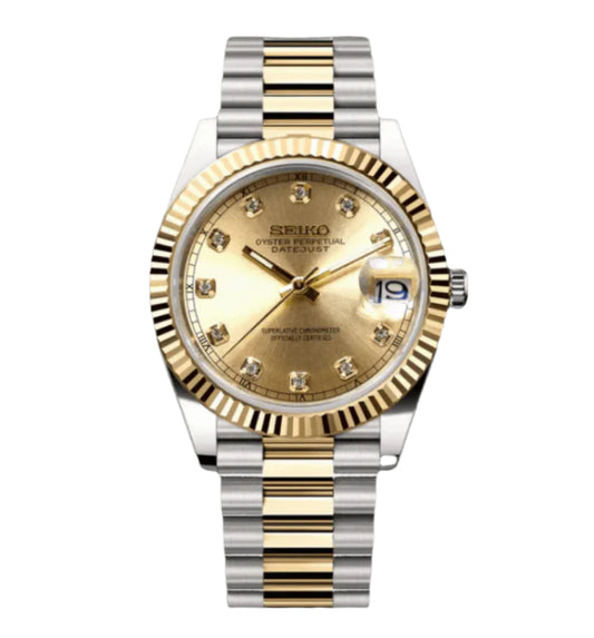 Seiko Datejust Diamond Gold Two Tone Dial