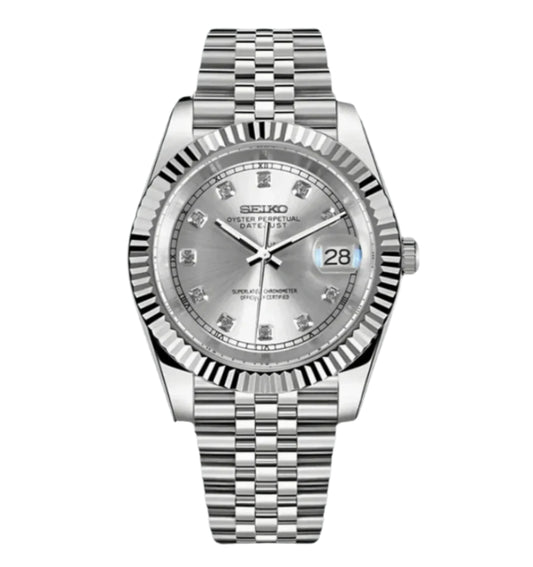 Seiko Datejust Diamond Silver Dial