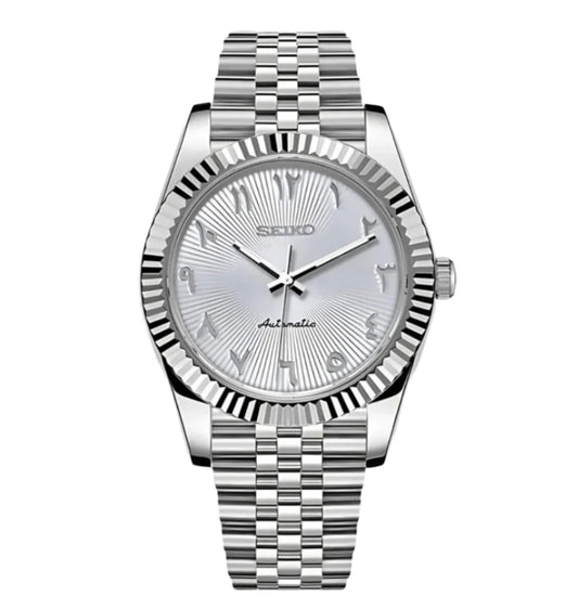 Seiko Datejust Arabic Textured White