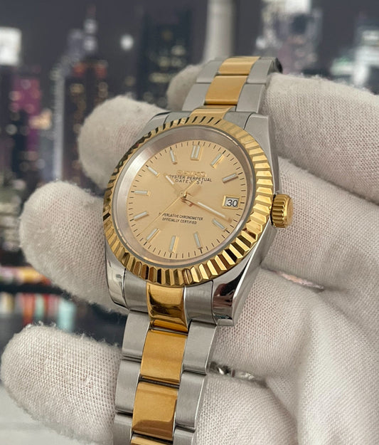 Seiko Datejust Two Tone Gold & Silver