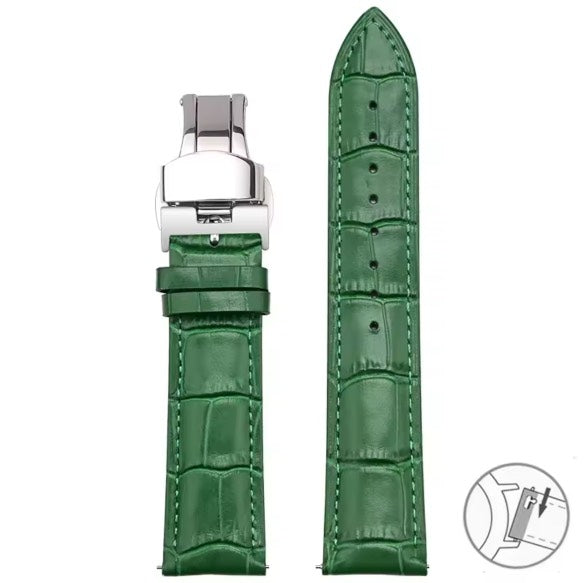 Genuine Leather Watch Straps with Clasp