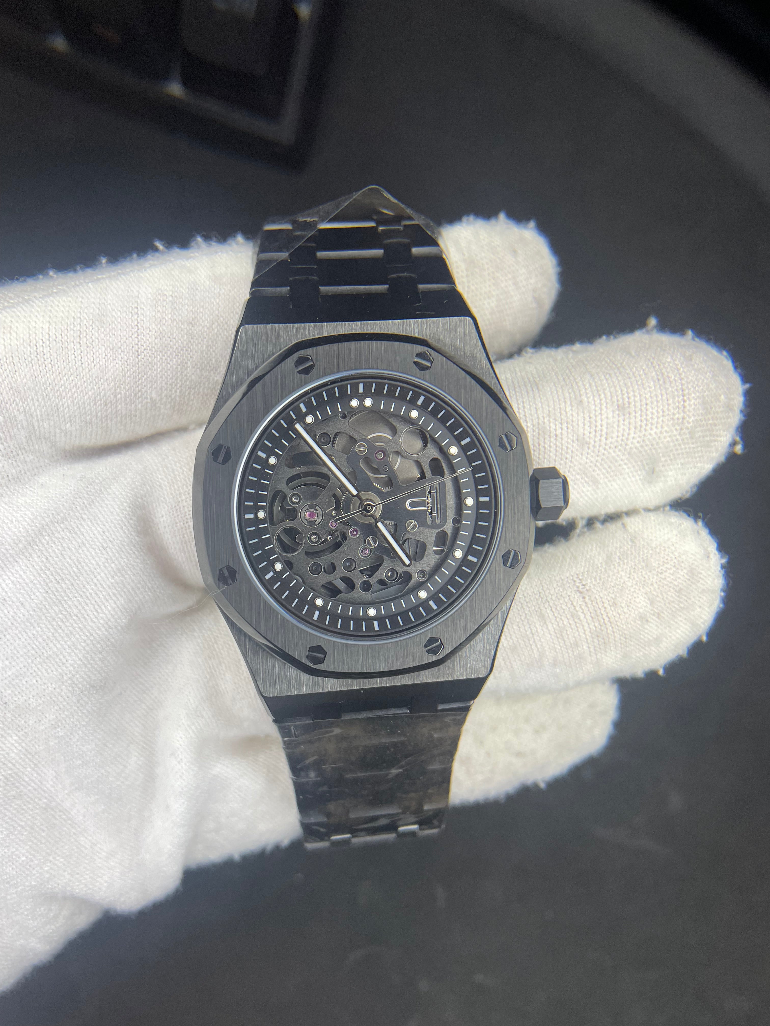 Seiko Royal Oak Skeleton Black