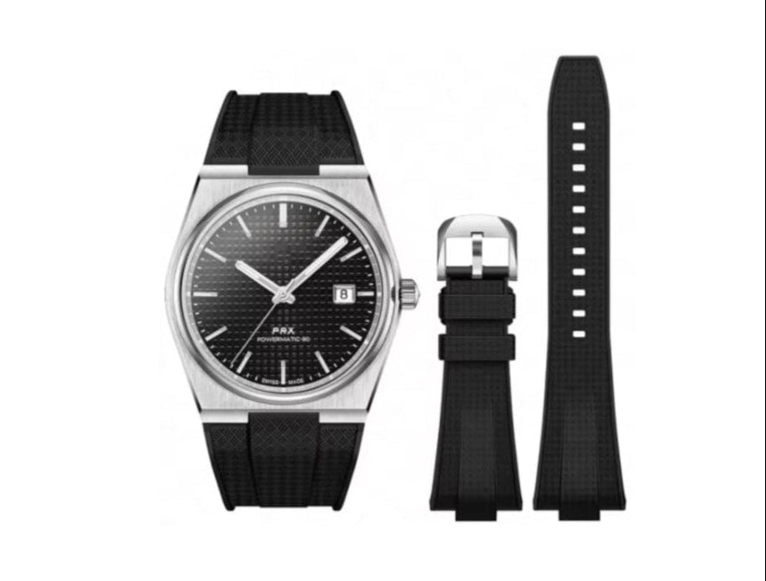 'PRX' Textured Rubber Strap