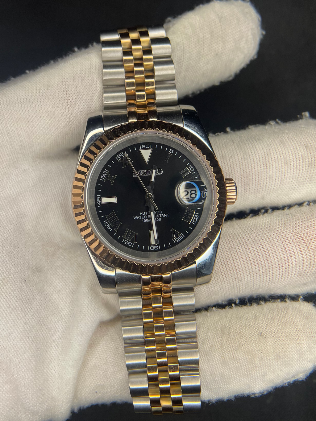 Seiko Datejust 'Wimbledon' Two Tone Black DIal