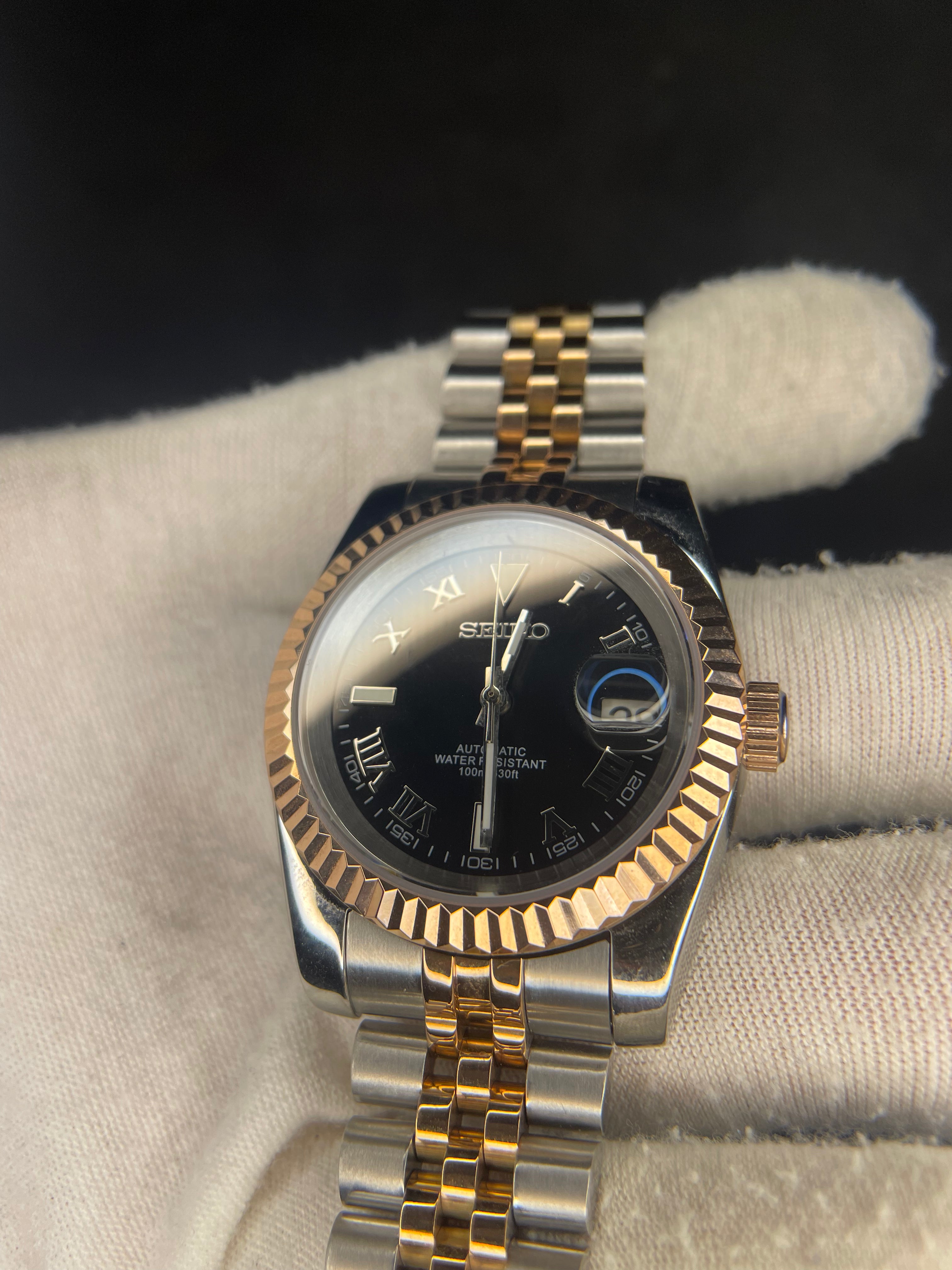 Seiko Datejust 'Wimbledon' Two Tone Black DIal