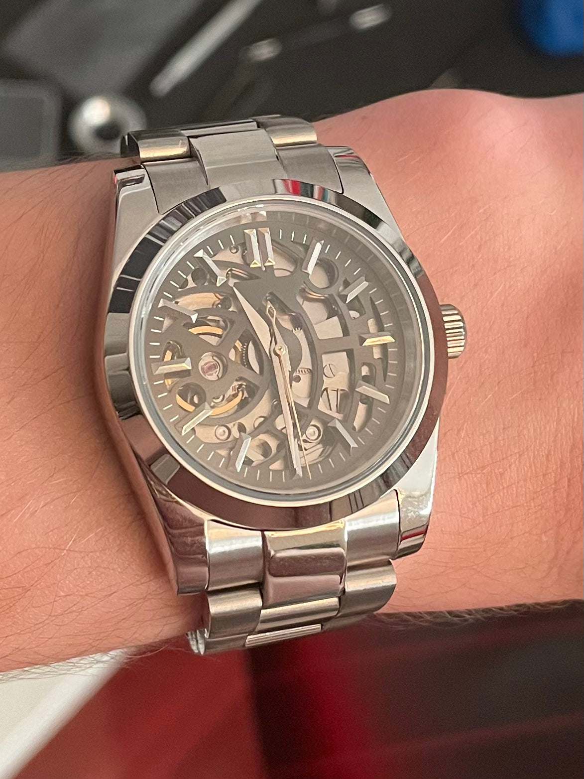 Seiko Skeleton Dark Grey