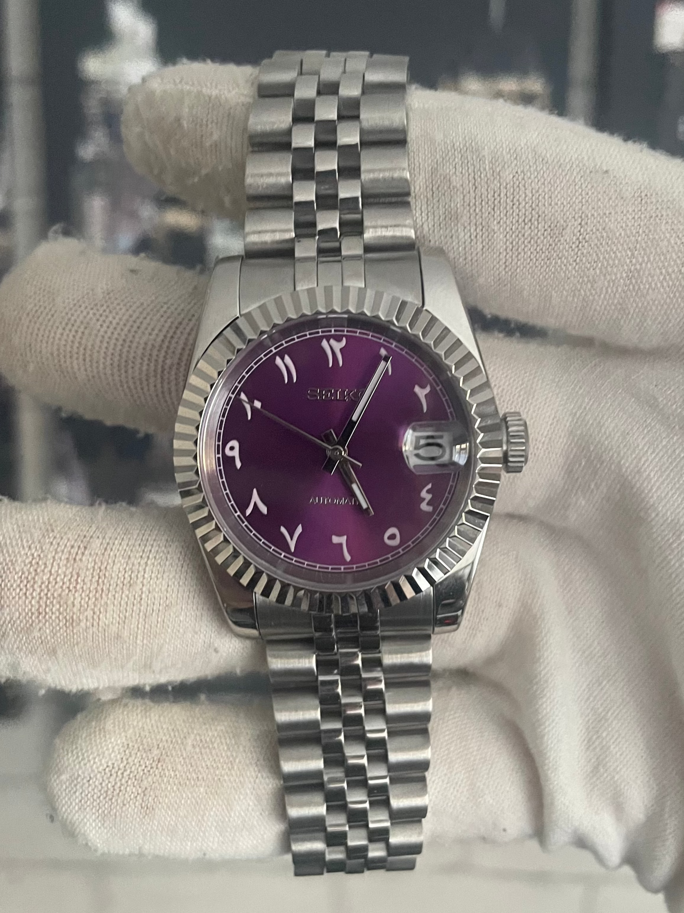 Seiko Datejust Arabic Purple