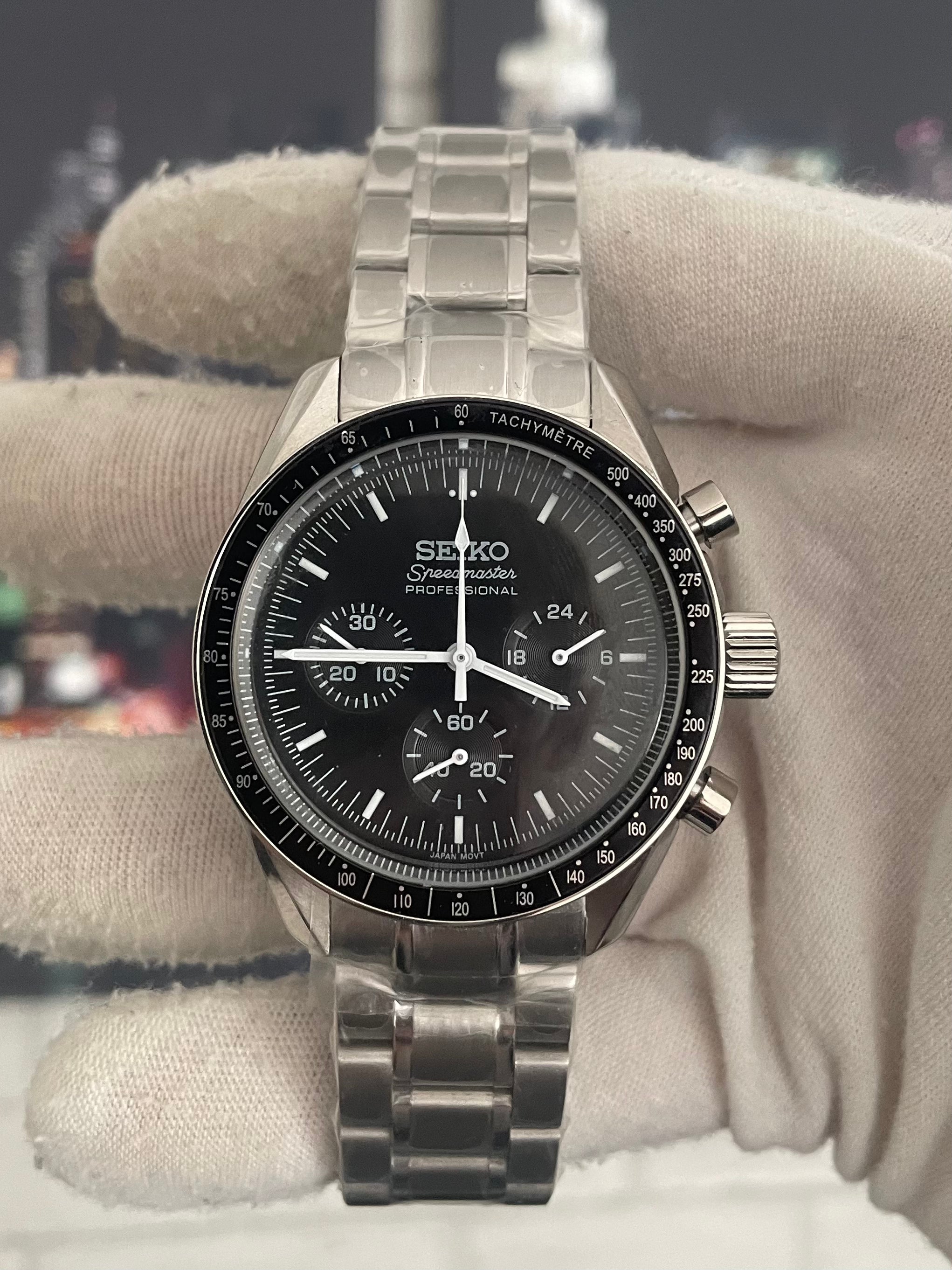 Seiko 'Speedmaster' Professional Black