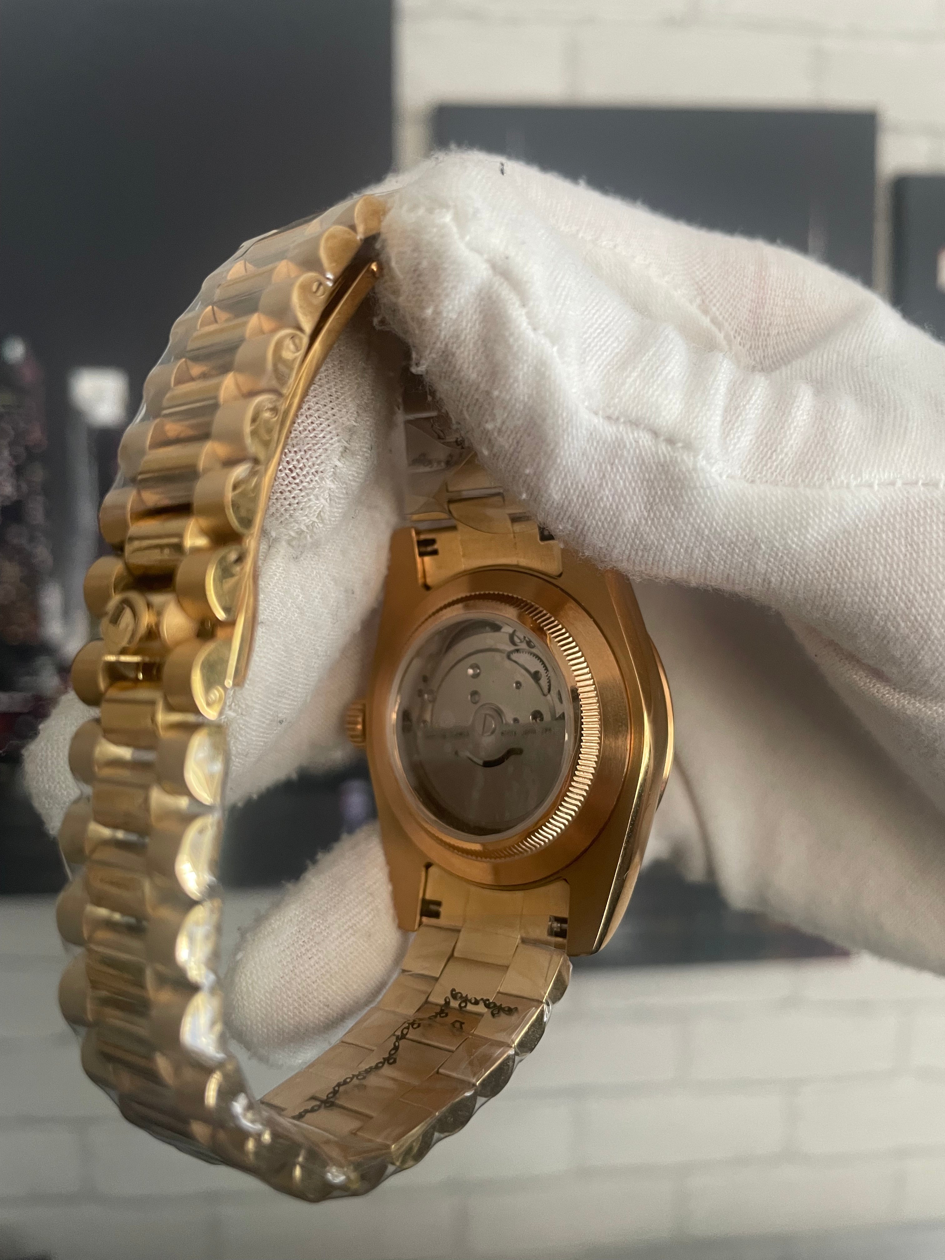 Seiko Day Date Gold & Turquoise