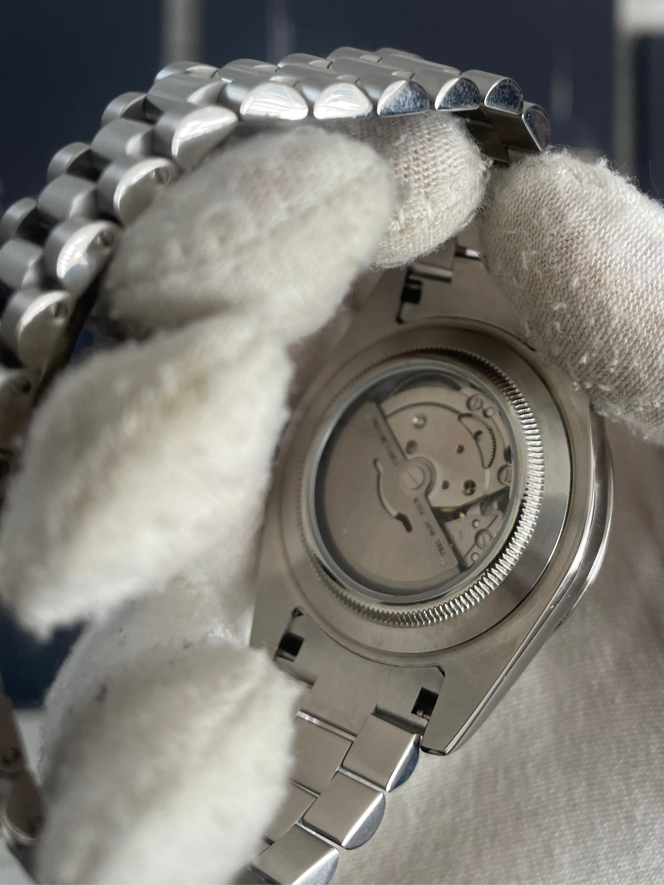 Seiko Day Date Black Roman Numeral Dial