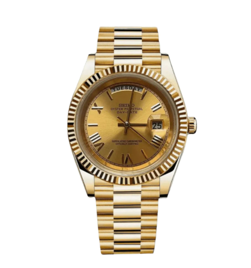 Seiko Day Date 'Presidential' Roman Numeral Gold