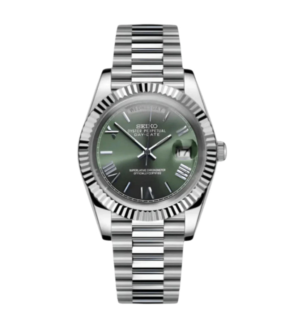 Seiko Day Date 'Olive' Roman Numeral Dial