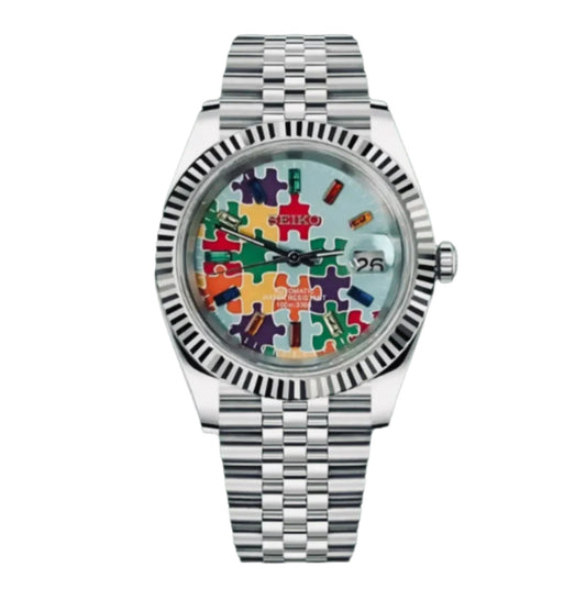 Seiko Oyster Perpetual Blue 'Puzzle' Dial