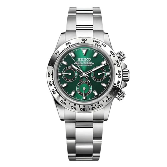 Seiko Daytona Silver & Green
