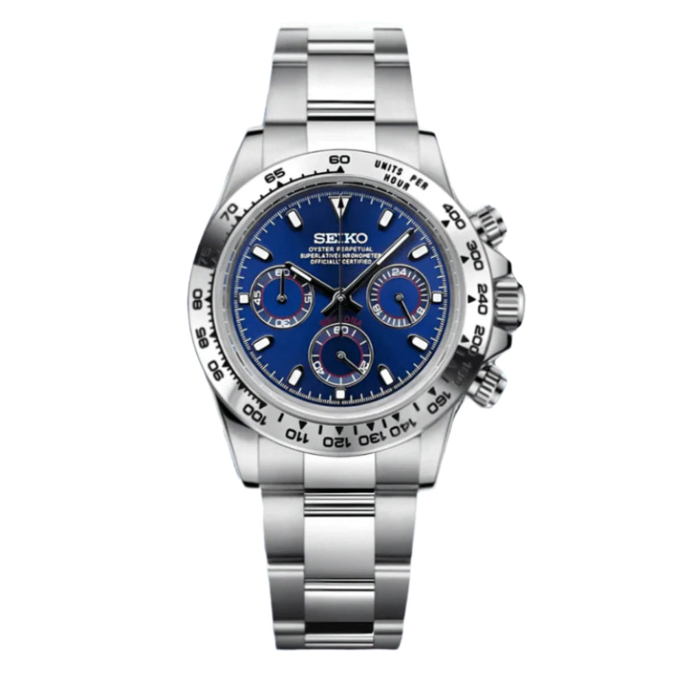 Seiko Daytona Silver & Navy