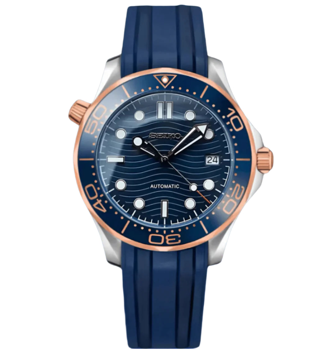 Seiko Seamaster Rose Gold & Navy