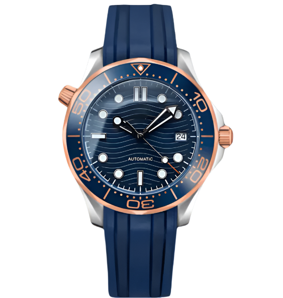 Seiko Seamaster Rose Gold & Navy