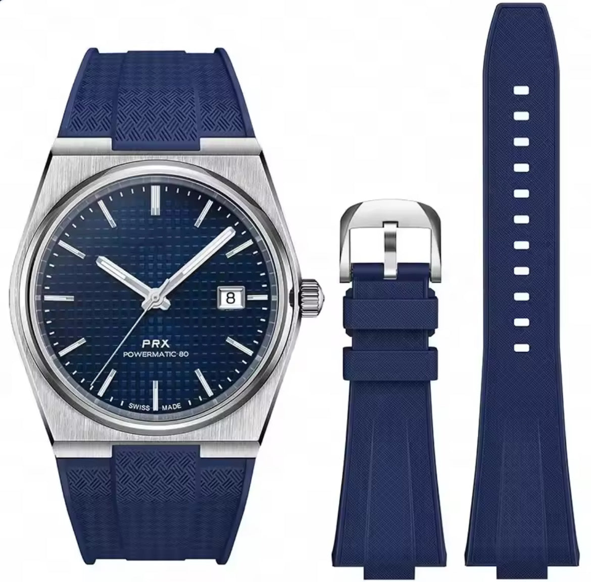 'PRX' Textured Rubber Strap