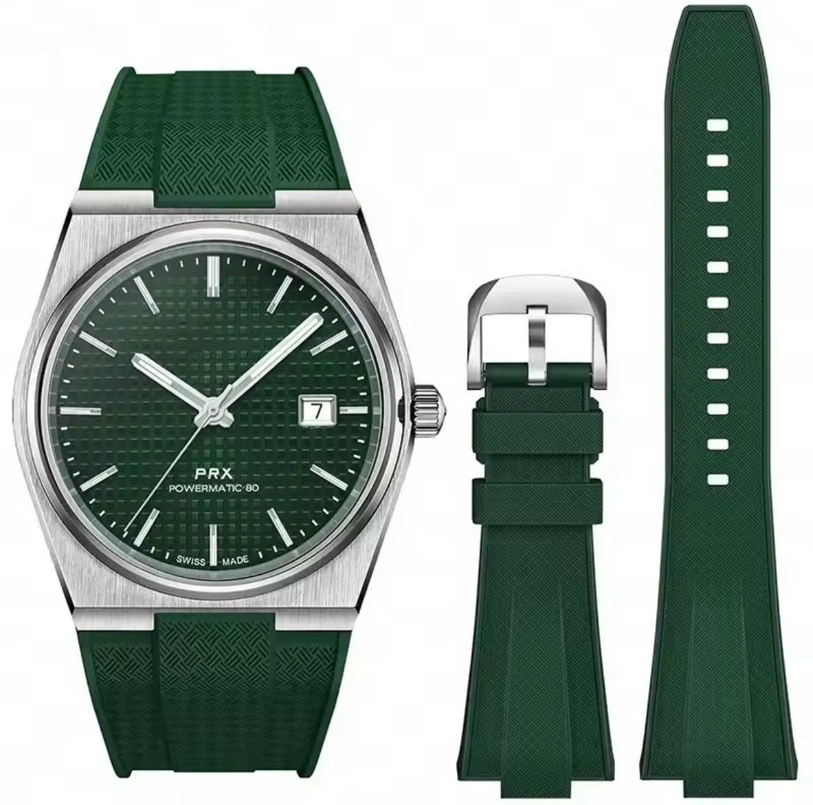 'PRX' Textured Rubber Strap