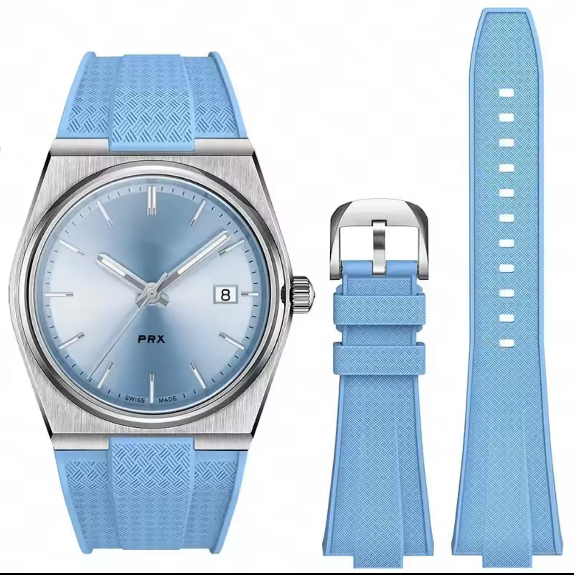 'PRX' Textured Rubber Strap