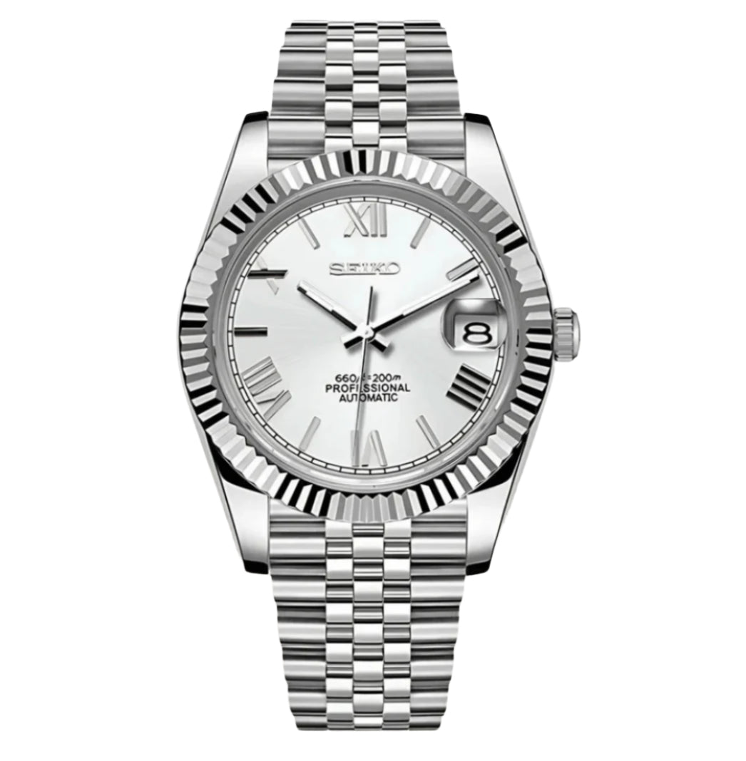 Seiko Datejust Silver Roman Numeral