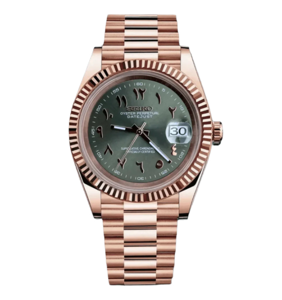Seiko Datejust Arabic Rose & Olive