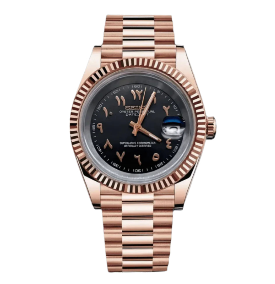 Seiko Datejust Arabic Rose & Black