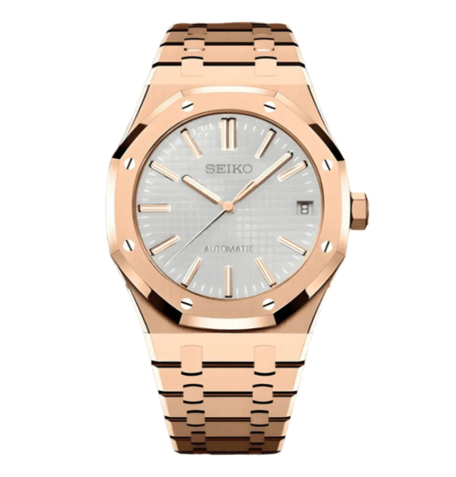 Seiko Royal Oak Rose Gold & White
