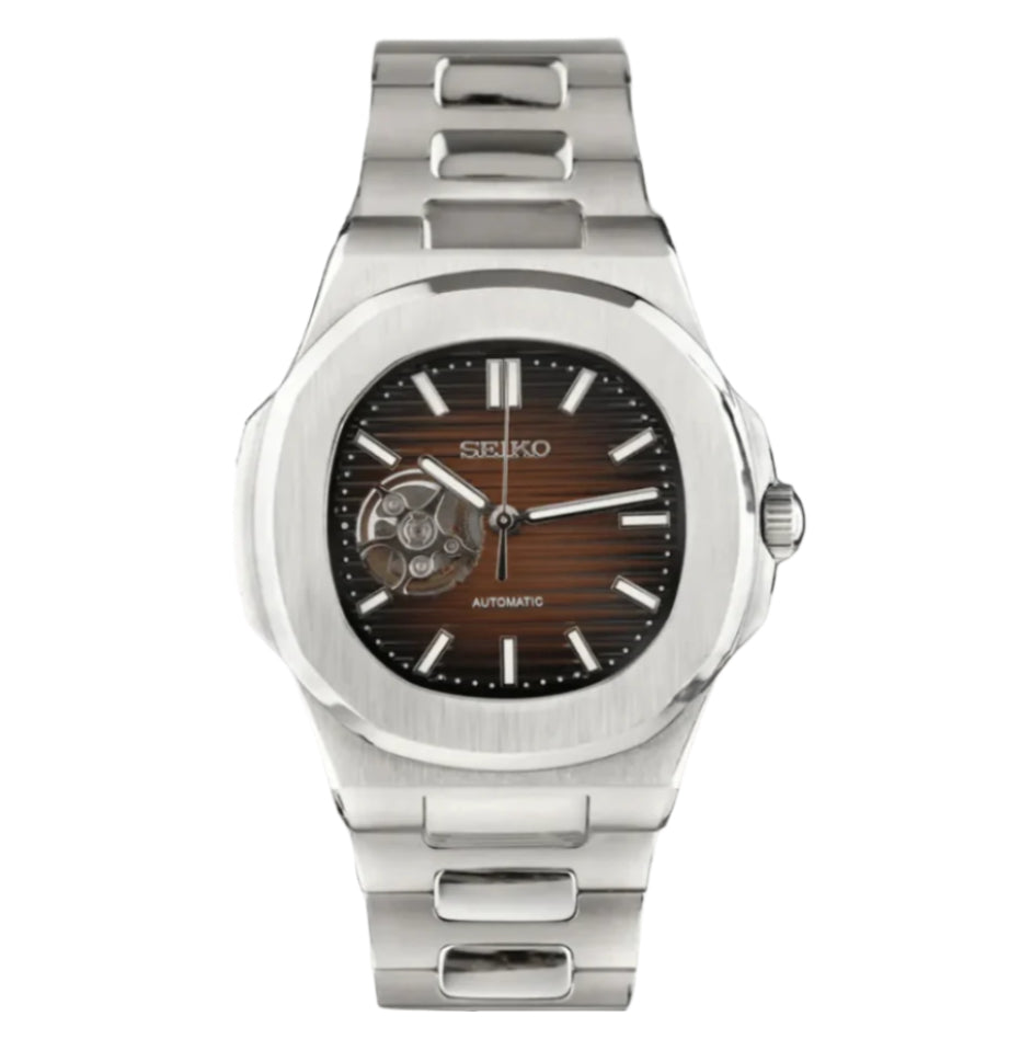 Seiko Nautilus Open Heart Chocolate Dial