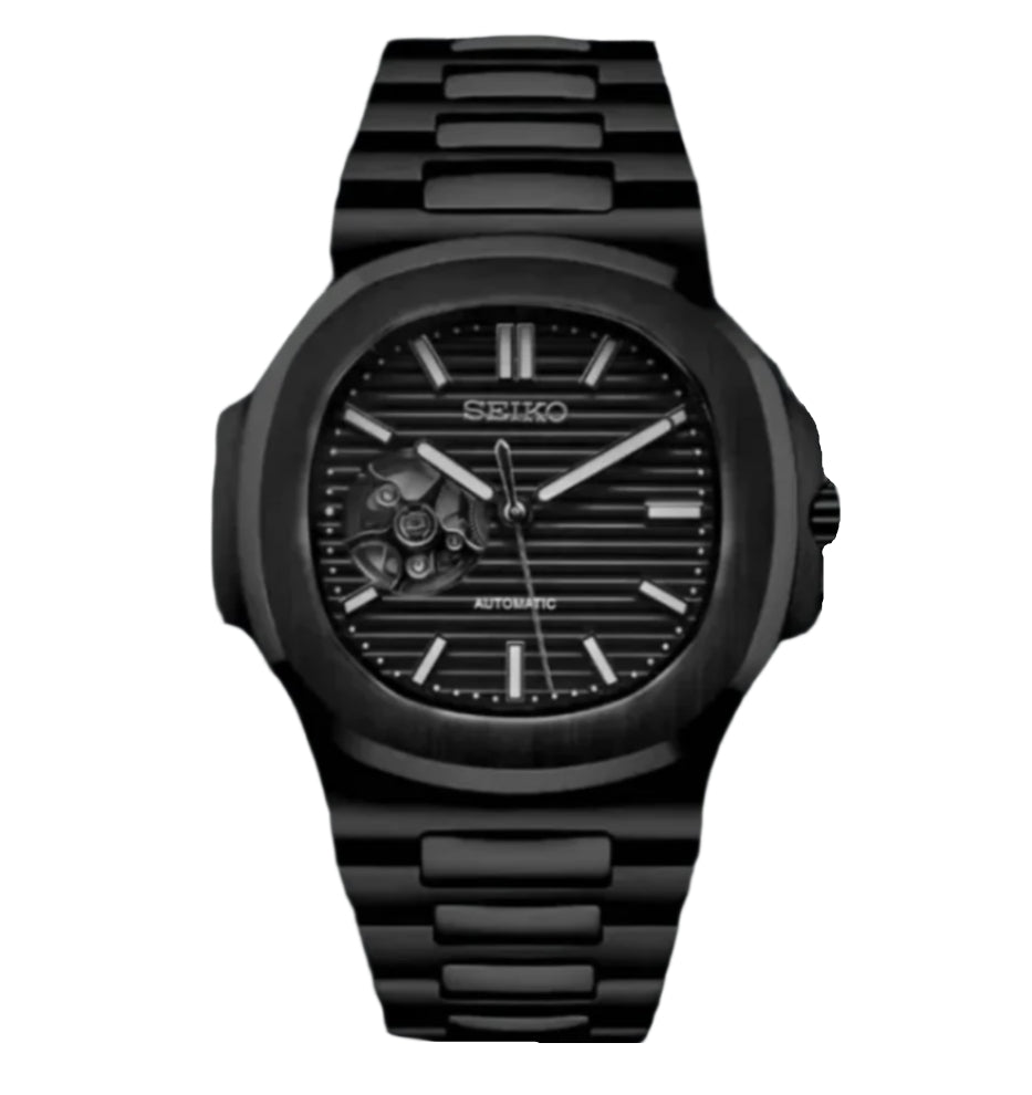 Seiko Nautilus Open Heart All Black