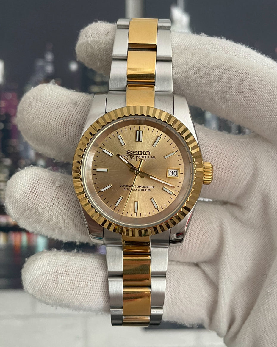 Seiko Datejust Two Tone Gold & Silver