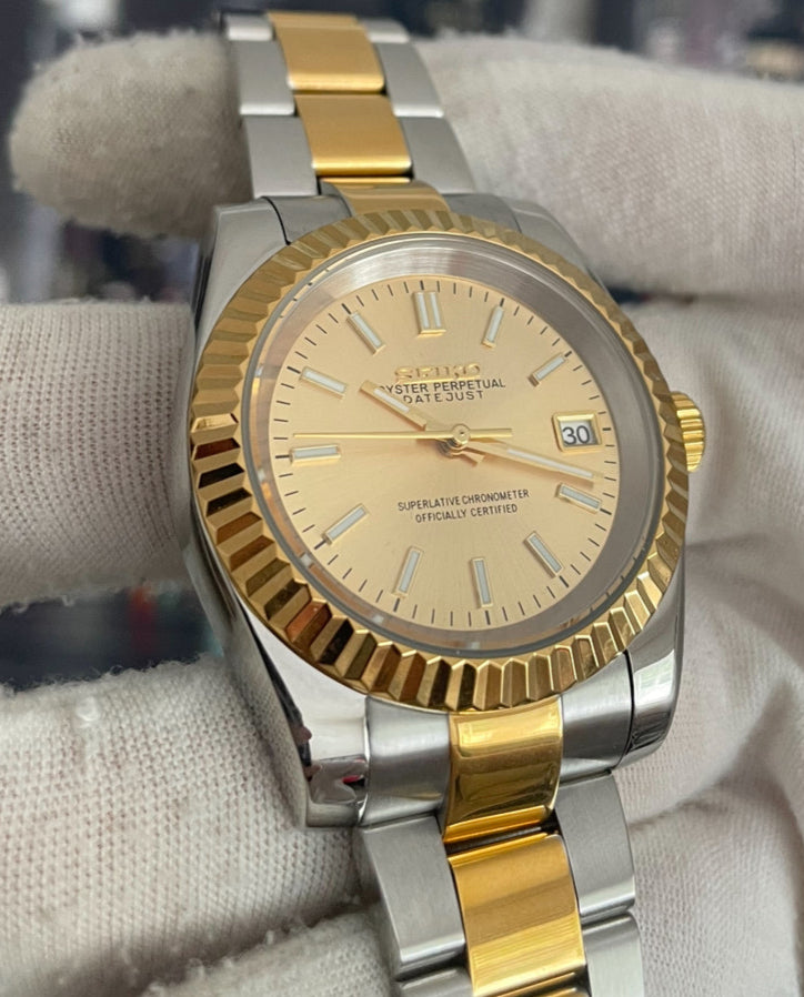 Seiko Datejust Two Tone Gold & Silver