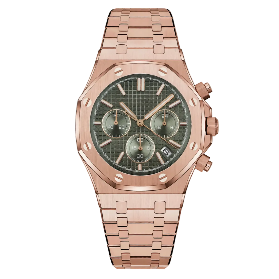 Royal Oak | Rose & Green Chronograph Mod Watch