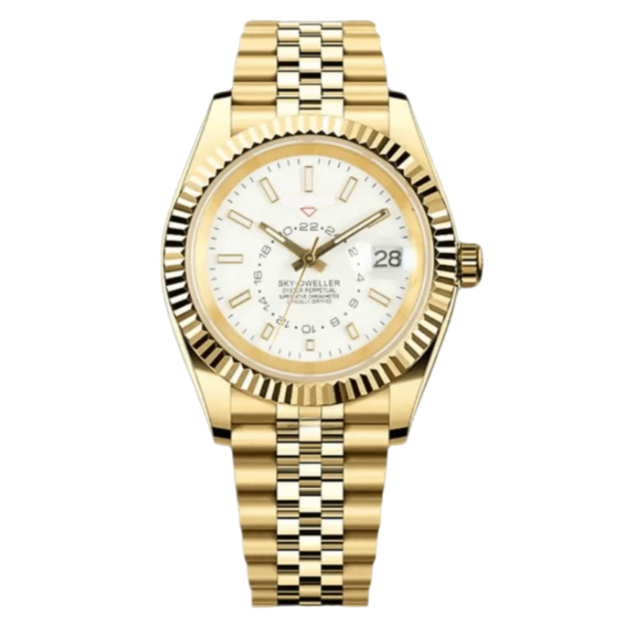 Sky Dweller | Gold & White Mod Watch