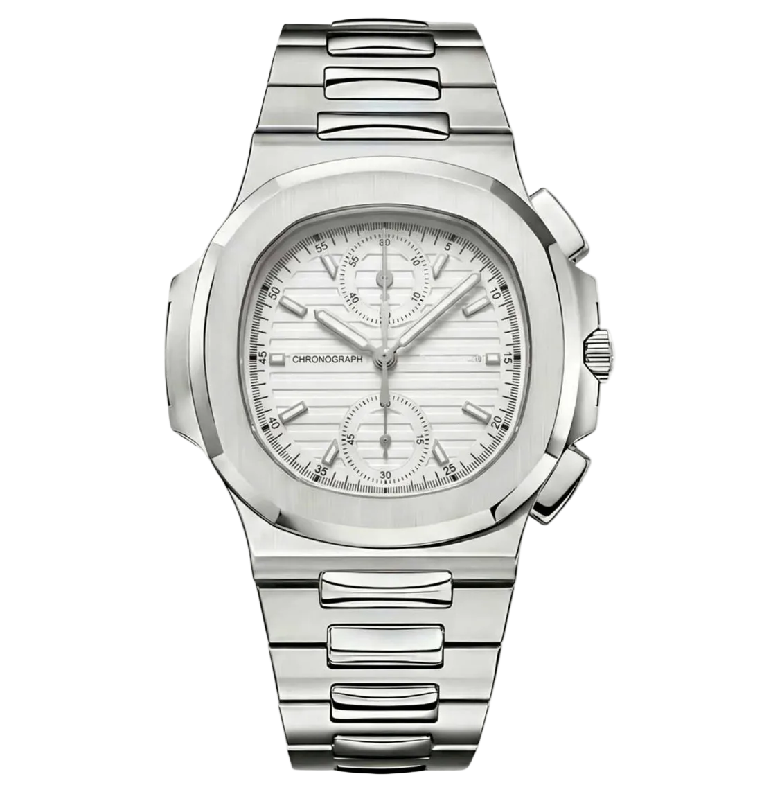 Nautilus | White Chronograph Mod Watch