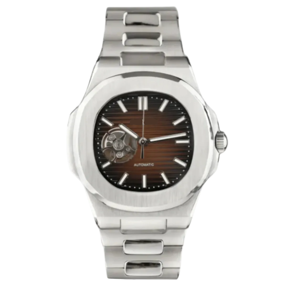 Nautilus | Chocolate Open Heart Mod Watch