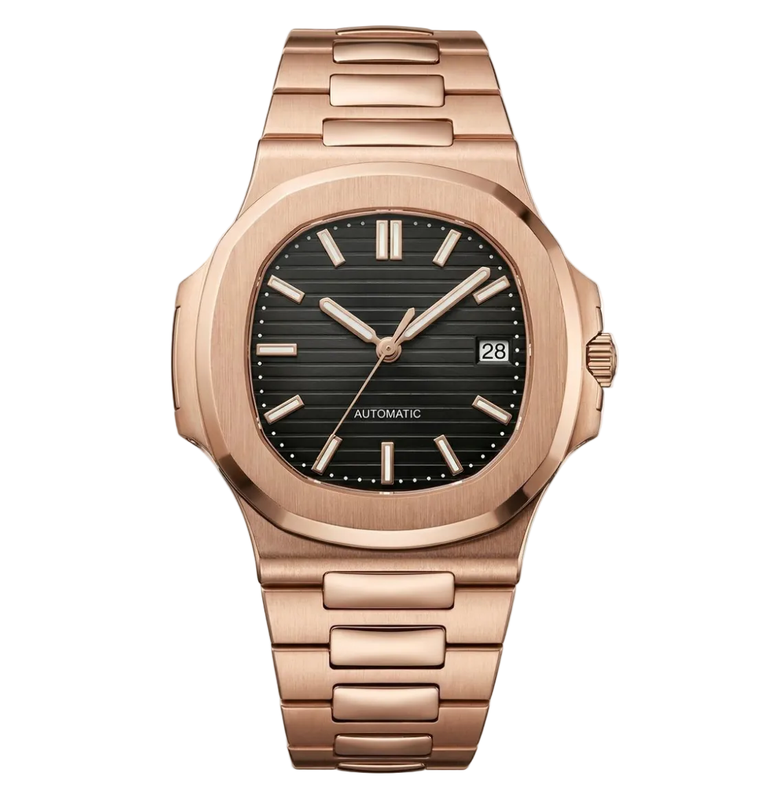Nautilus | Rose & Black Mod Watch