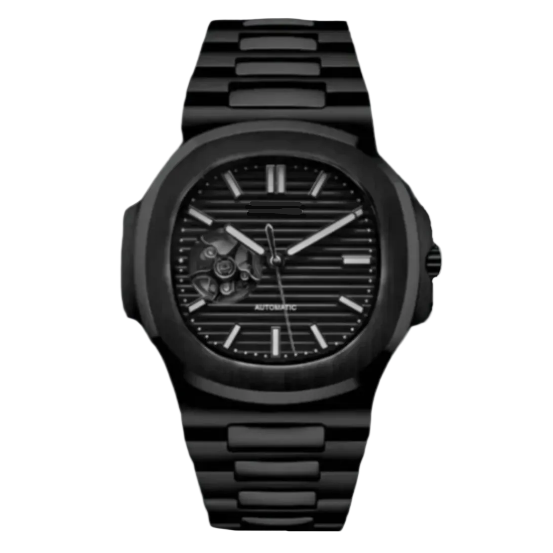 Nautilus | All Black Open Heart Mod Watch