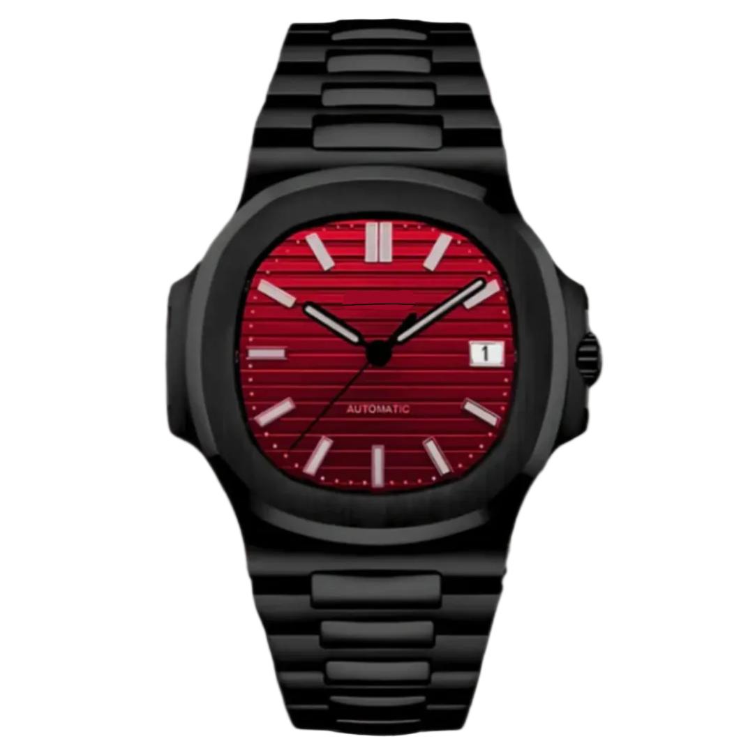Nautilus | Black & Red Mod Watch