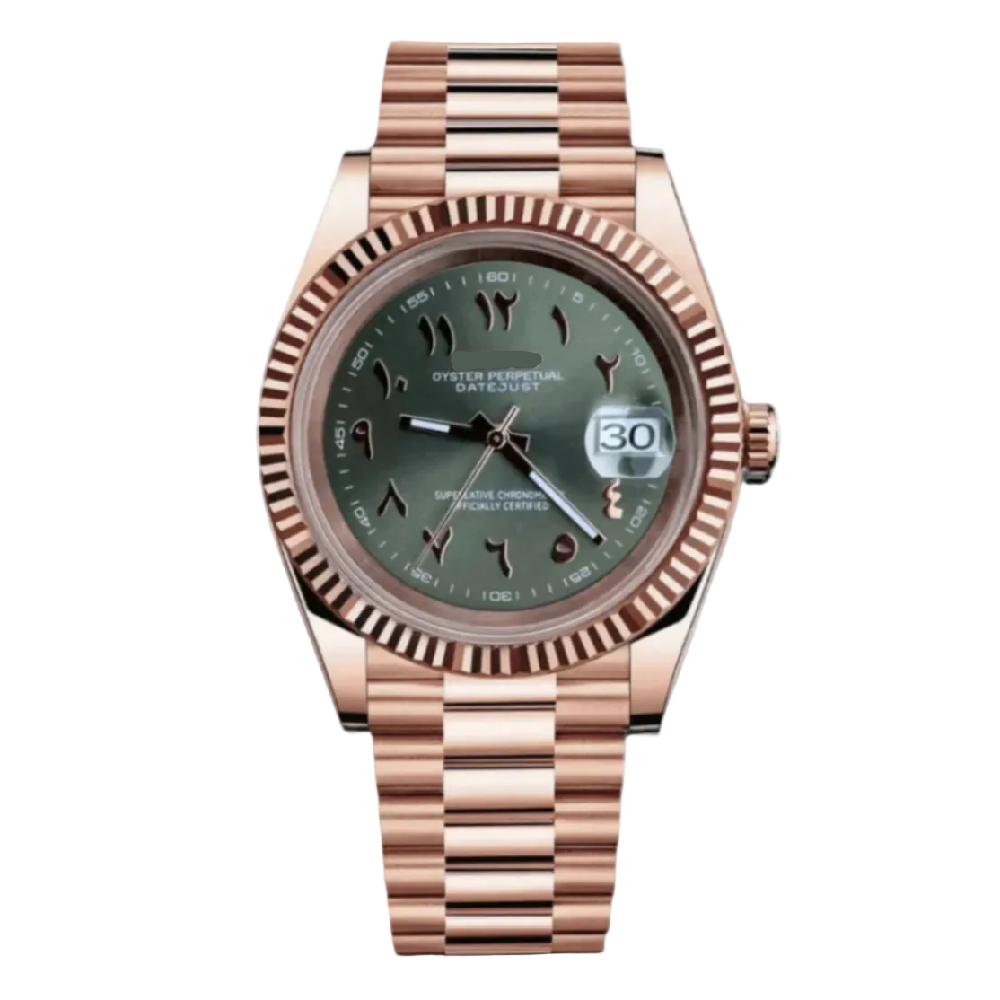 Datejust | Rose & Green Arabic Mod Watch
