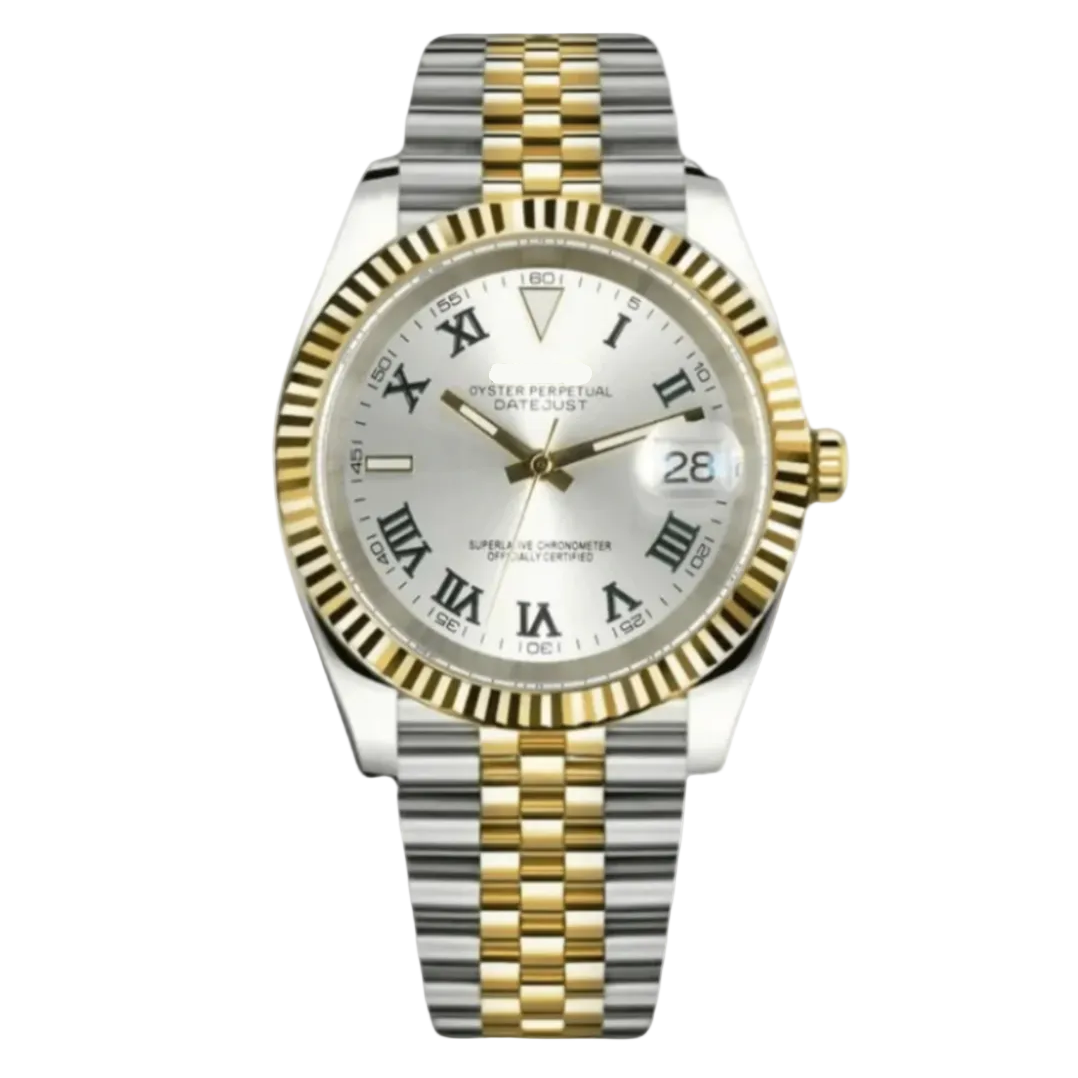 Datejust | Two Tone Silver "Wimbledon" Mod Watch