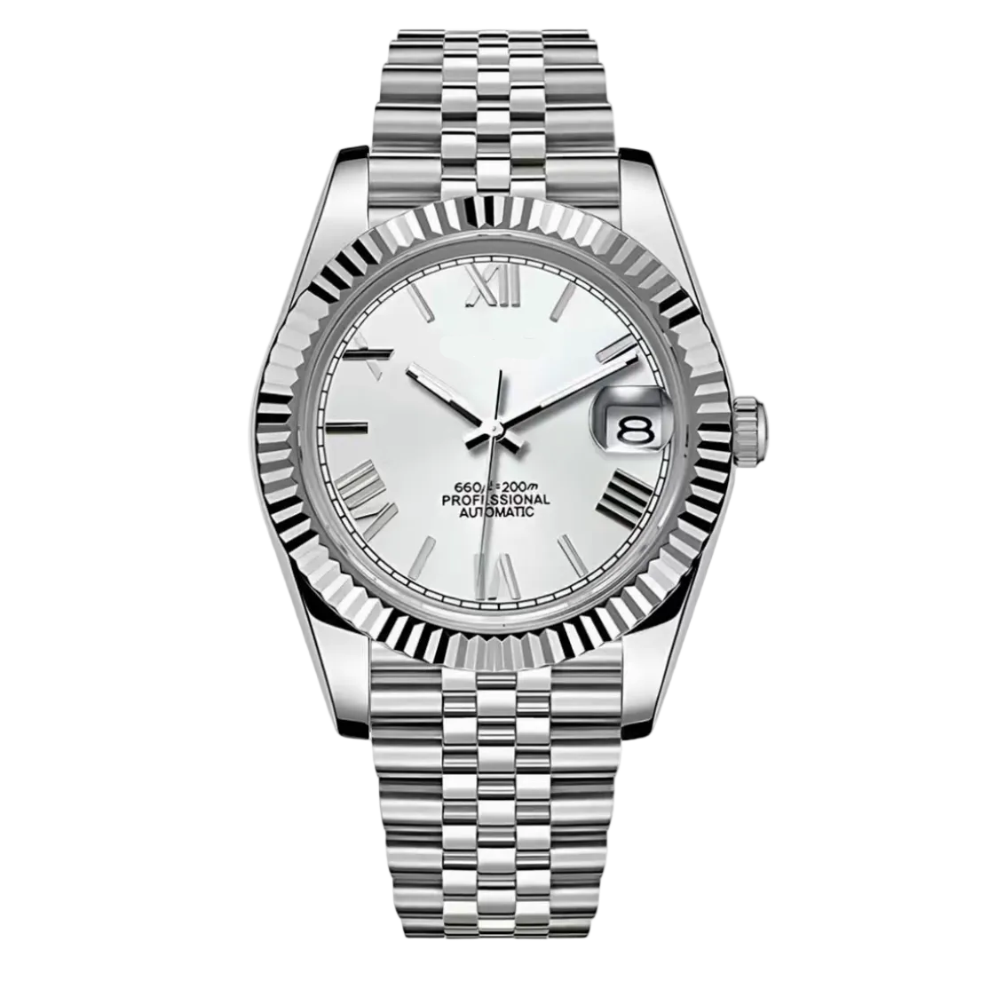 Datejust | Silver Roman Numeral Mod Watch