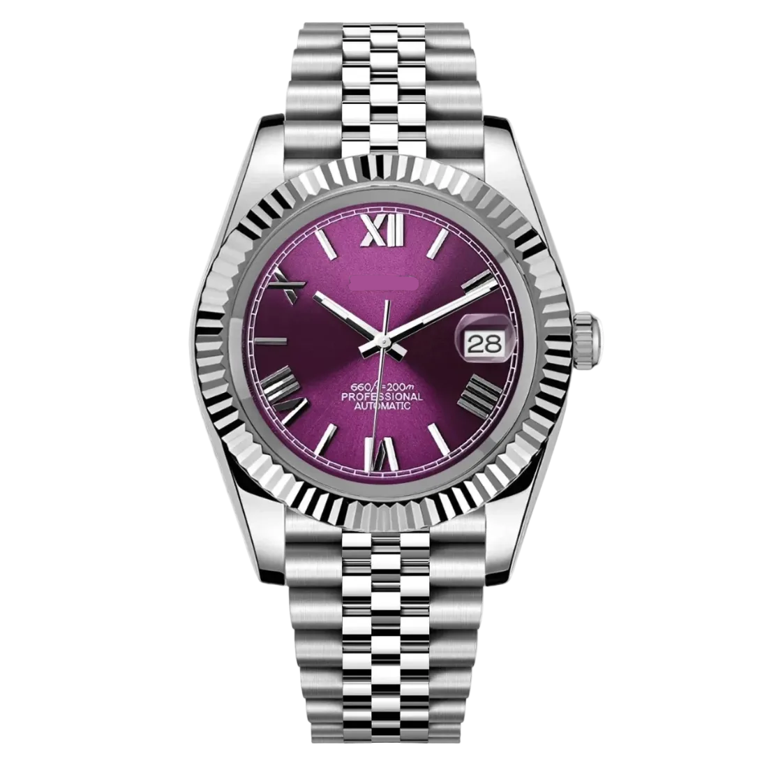 Datejust | Purple Roman Numeral Mod Watch