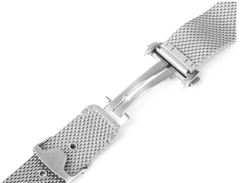 Brazalete 'Seamaster' de Acero Inoxidable con Malla Milanese